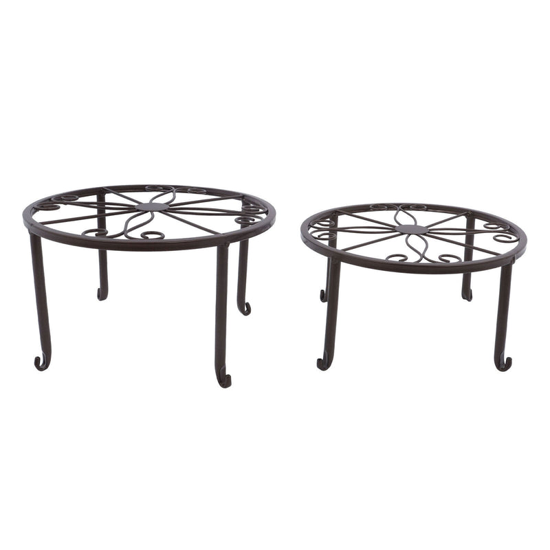 DURAFORCE 5 Pack Metal Plant Stand For Outdoor Indoor Plants Heavy Duty Flower Pot Stands