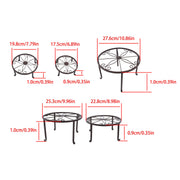 DURAFORCE 5 Pack Metal Plant Stand For Outdoor Indoor Plants Heavy Duty Flower Pot Stands
