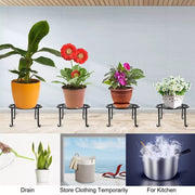 DURAFORCE 5 Pack Metal Plant Stand For Outdoor Indoor Plants Heavy Duty Flower Pot Stands