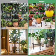 DURAFORCE 5 Pack Metal Plant Stand For Outdoor Indoor Plants Heavy Duty Flower Pot Stands