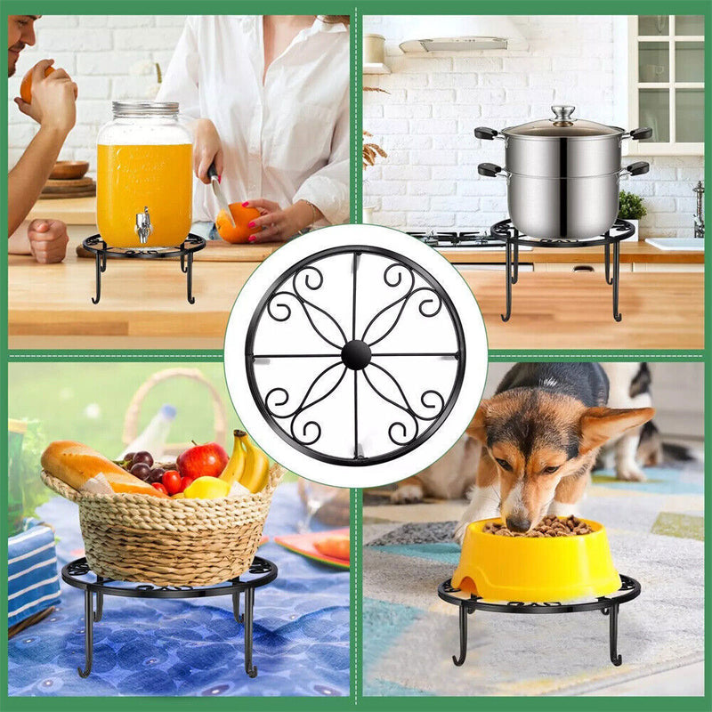 DURAFORCE 5 Pack Metal Plant Stand For Outdoor Indoor Plants Heavy Duty Flower Pot Stands