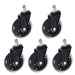 DURAFORCE 3 INCH Heavy Duty Office Chair Caster Rubber Swivel Wheels Replacement Set 5 PCS
