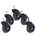 DURAFORCE 3 INCH Heavy Duty Office Chair Caster Rubber Swivel Wheels Replacement Set 5 PCS