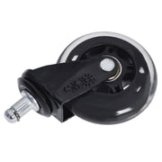 DURAFORCE 3 INCH Heavy Duty Office Chair Caster Rubber Swivel Wheels Replacement Set 5 PCS