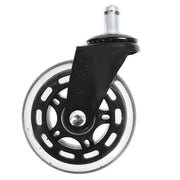 DURAFORCE 3 INCH Heavy Duty Office Chair Caster Rubber Swivel Wheels Replacement Set 5 PCS