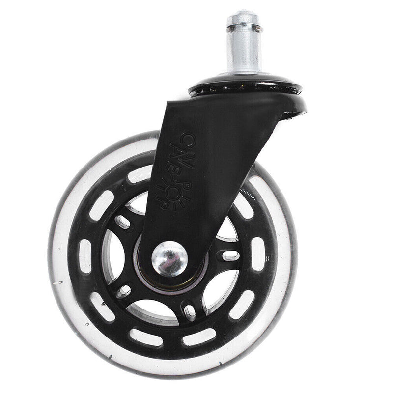 DURAFORCE 3 INCH Heavy Duty Office Chair Caster Rubber Swivel Wheels Replacement Set 5 PCS