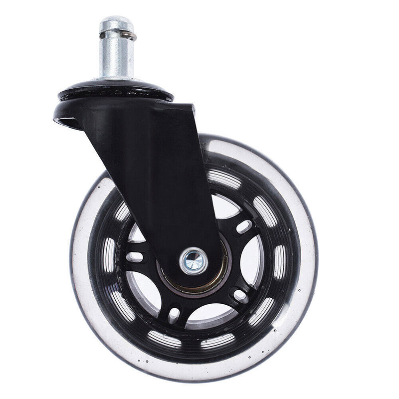 DURAFORCE 3 INCH Heavy Duty Office Chair Caster Rubber Swivel Wheels Replacement Set 5 PCS