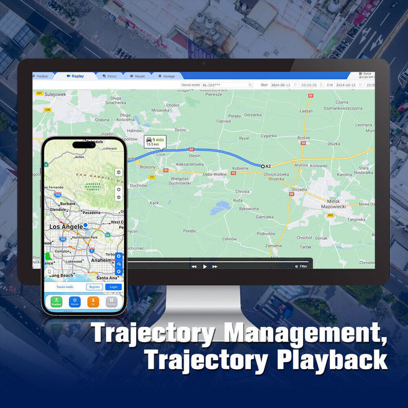 DURAFORCE 4G GPS Real Time Car Tracking Device GT76-20000mAH with Strong Built-in Magnet