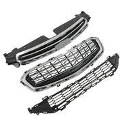 DURAFORCE Front Bumper Grille Lower Set Black Plastic For 2015 Chevrolet Cruze