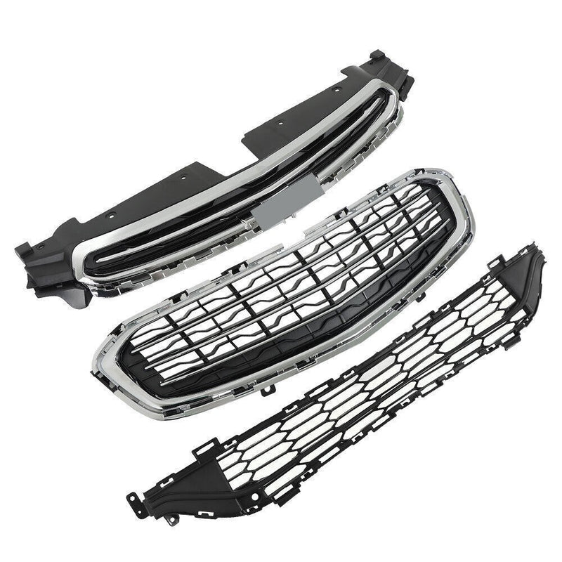 DURAFORCE Front Bumper Grille Lower Set Black Plastic For 2015 Chevrolet Cruze