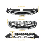DURAFORCE Front Bumper Grille Lower Set Black Plastic For 2015 Chevrolet Cruze