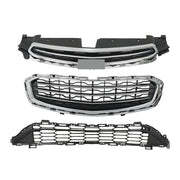 DURAFORCE Front Bumper Grille Lower Set Black Plastic For 2015 Chevrolet Cruze