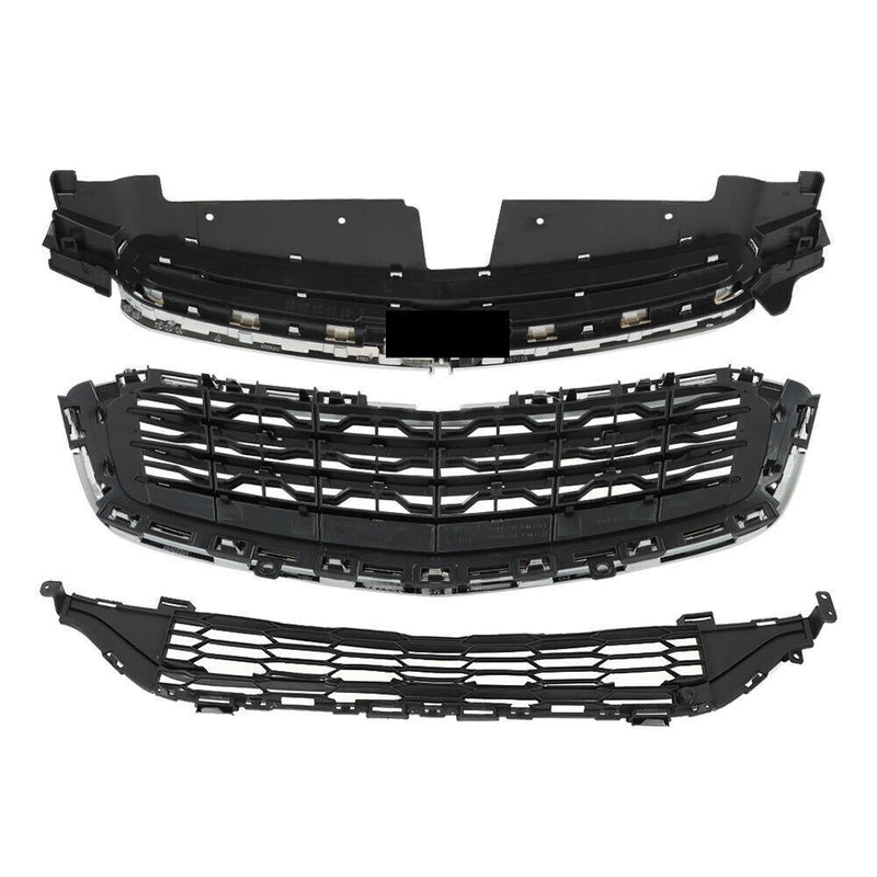 DURAFORCE Front Bumper Grille Lower Set Black Plastic For 2015 Chevrolet Cruze