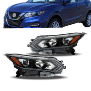 DURAFORCE Left+Right Headlight For 2020-2022 Nissan Rogue Sport Halogen Type W/LED