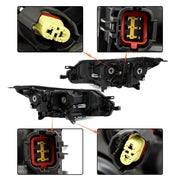 DURAFORCE Left+Right Headlight For 2020-2022 Nissan Rogue Sport Halogen Type W/LED