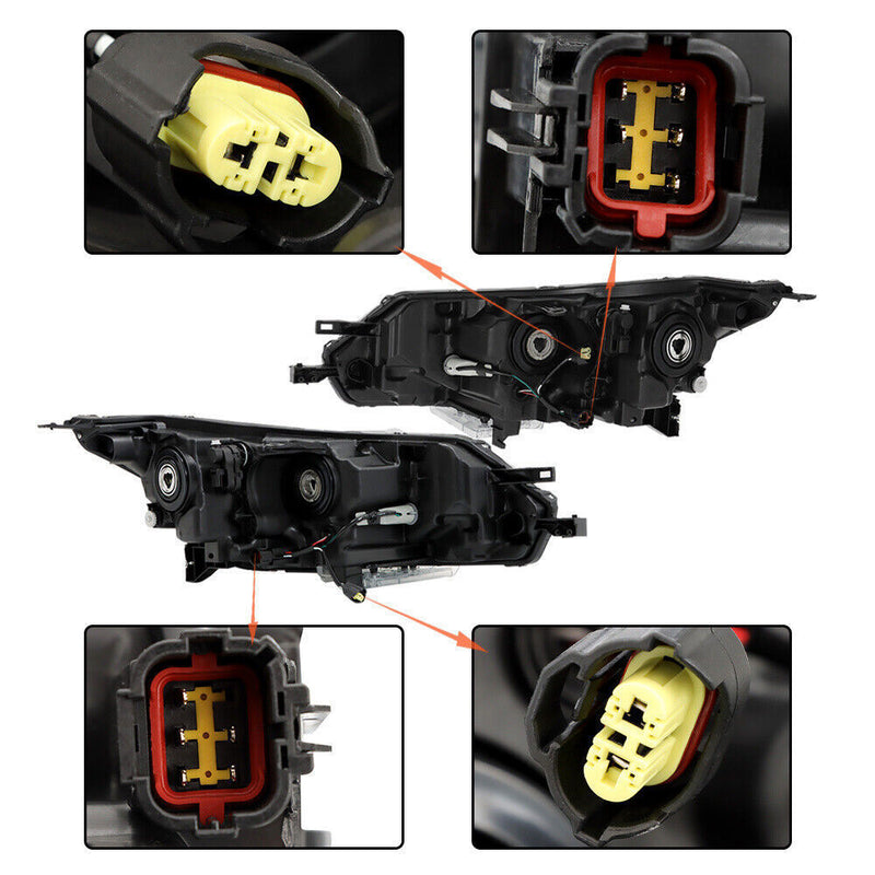 DURAFORCE Left+Right Headlight For 2020-2022 Nissan Rogue Sport Halogen Type W/LED