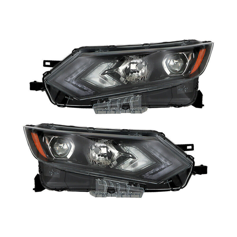 DURAFORCE Left+Right Headlight For 2020-2022 Nissan Rogue Sport Halogen Type W/LED