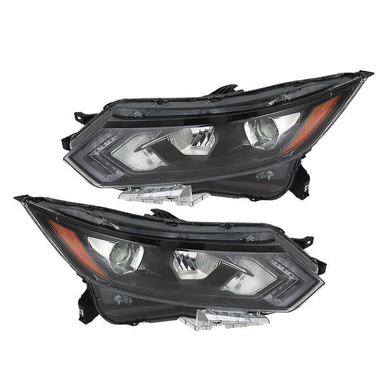DURAFORCE Left+Right Headlight For 2020-2022 Nissan Rogue Sport Halogen Type W/LED