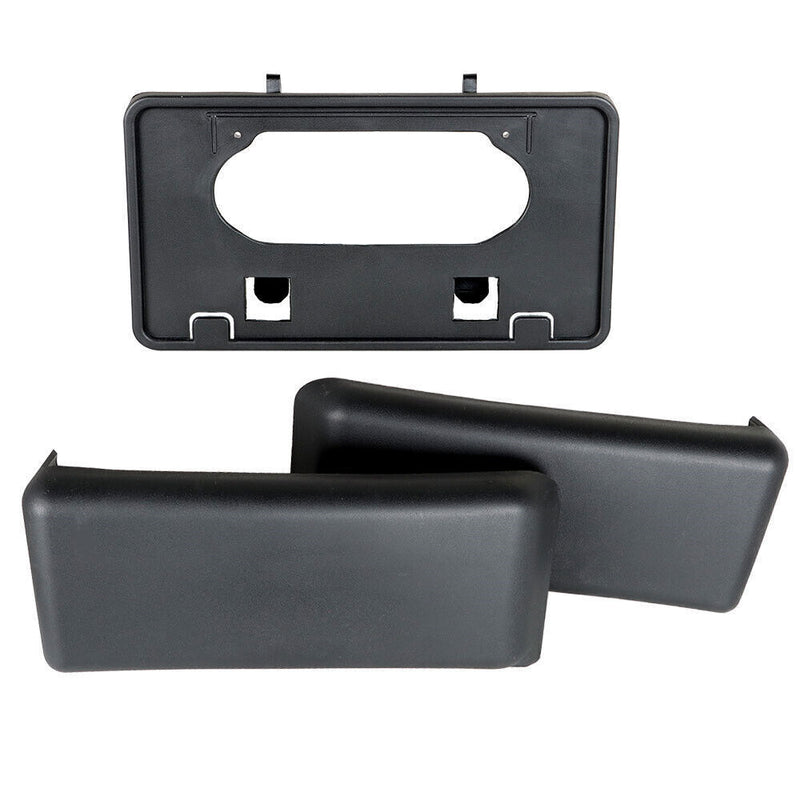DURAFORCE Bumper Guards Pads Front + License Plate Frame Bracket For 09-14 Ford