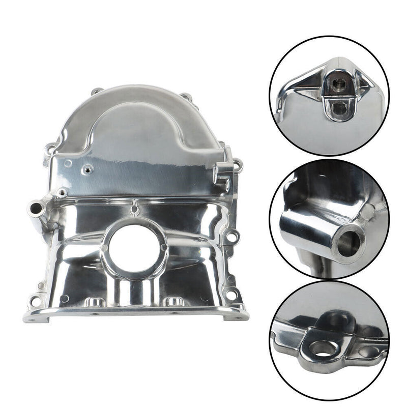 DURAFORCE Polished Aluminum Timing Cover For Ford FE Mercury 360 390 427 428