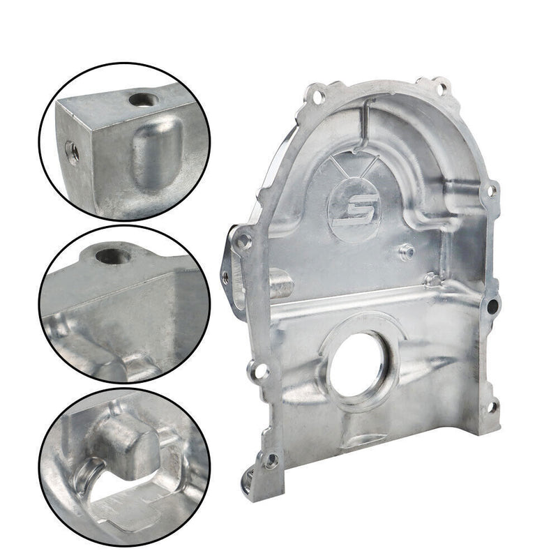 DURAFORCE Polished Aluminum Timing Cover For Ford FE Mercury 360 390 427 428
