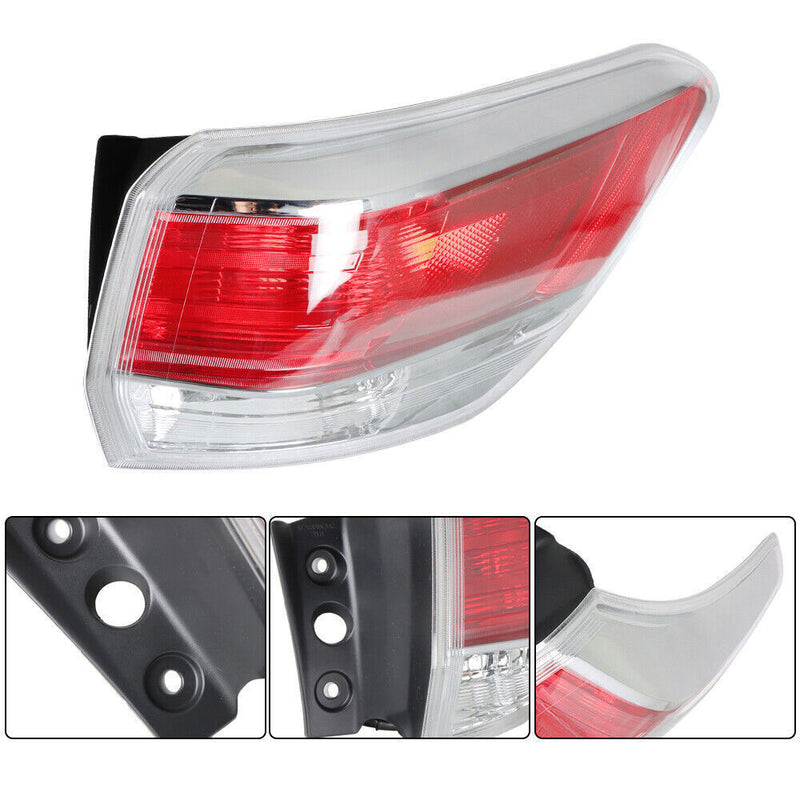 DURAFORCE Outer Passenger Right Tail Lights For 2014-16 Toyota Highlander Halogen