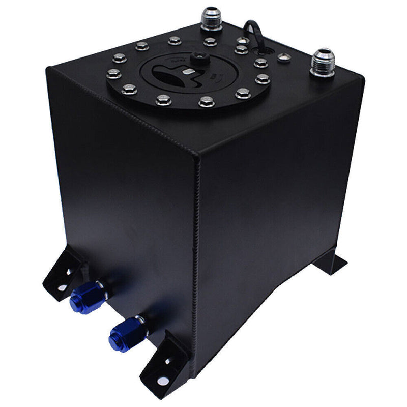 DURAFORCE Fuel Cell Gas Tank+level Sender Racing Black Aluminum 2.5 Gallon/10L