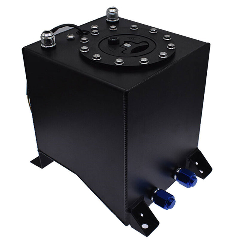 DURAFORCE Fuel Cell Gas Tank+level Sender Racing Black Aluminum 2.5 Gallon/10L