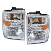 DURAFORCE Right+Left Headlights For 2008-2014 Ford E150 E250 E350 E450 F650 F750