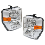 DURAFORCE Right+Left Headlights For 2008-2014 Ford E150 E250 E350 E450 F650 F750