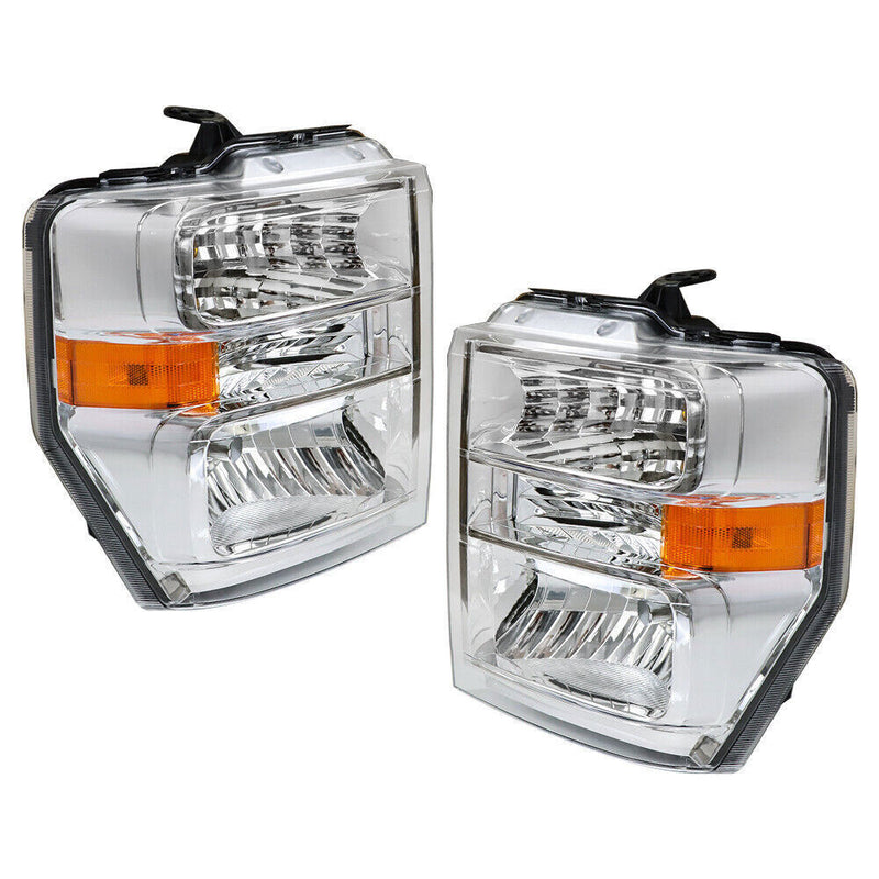 DURAFORCE Right+Left Headlights For 2008-2014 Ford E150 E250 E350 E450 F650 F750