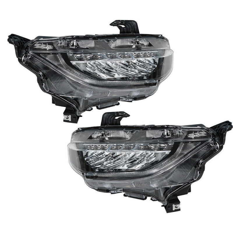 DURAFORCE Right+Left Headlights For 2016-2021 Honda Civic Full LED DRL Clear Lens
