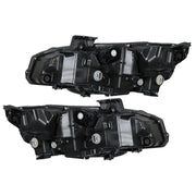 DURAFORCE Right+Left Headlights For 2016-2021 Honda Civic Full LED DRL Clear Lens
