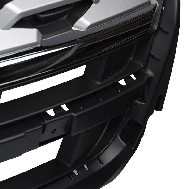 DURAFORCE Front Upper Grille For 2018-2019 Ford Explorer Limited XLT Chrome&Black