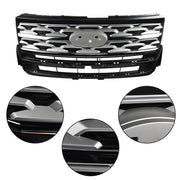 DURAFORCE Front Upper Grille For 2018-2019 Ford Explorer Limited XLT Chrome&Black
