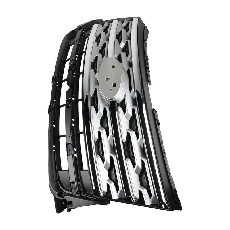 DURAFORCE Front Upper Grille For 2018-2019 Ford Explorer Limited XLT Chrome&Black