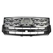 DURAFORCE Front Upper Grille For 2018-2019 Ford Explorer Limited XLT Chrome&Black