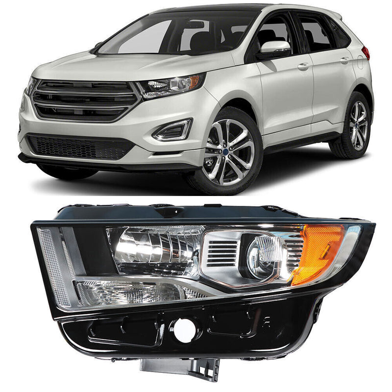 DURAFORCE Driver Left Headlight For 2015-18 Ford Edge SE|SEL|Titanium Halogen Lamp