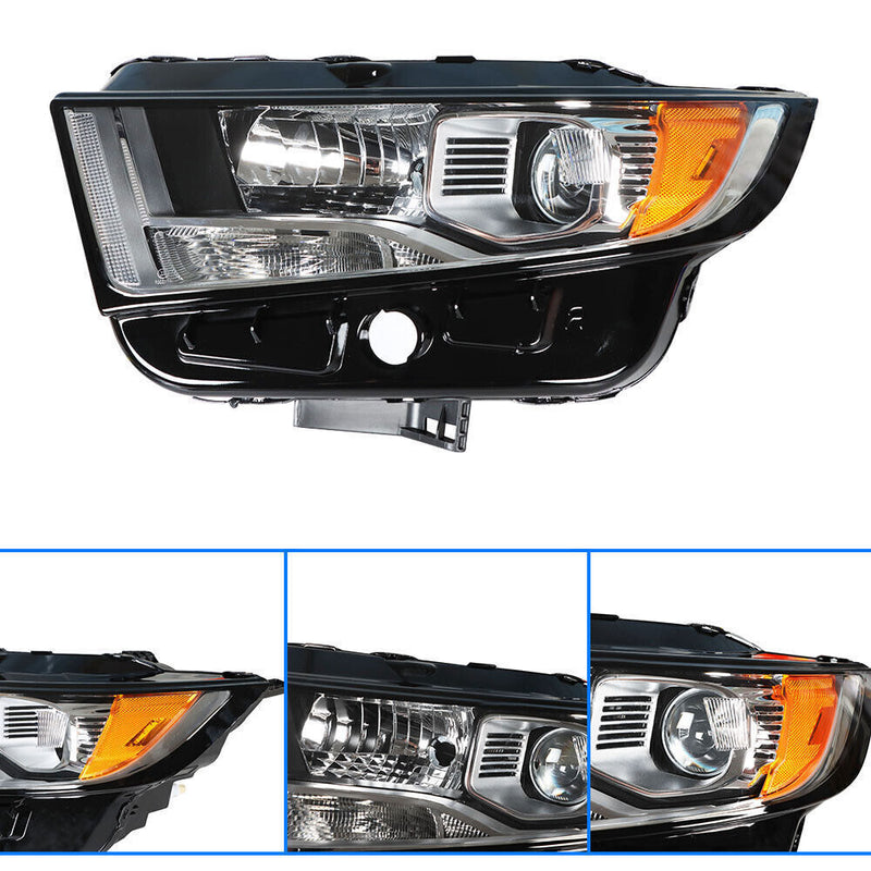 DURAFORCE Driver Left Headlight For 2015-18 Ford Edge SE|SEL|Titanium Halogen Lamp