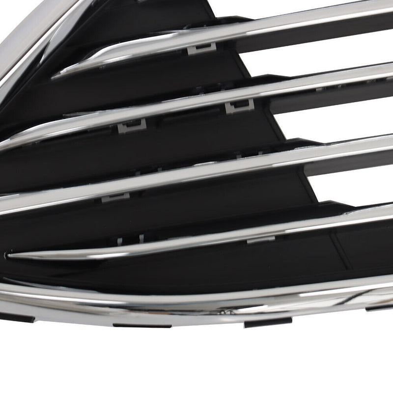 DURAFORCE Front Bumper Upper Grille With Fog Light Set For 2015 2016-2018 Ford Focus