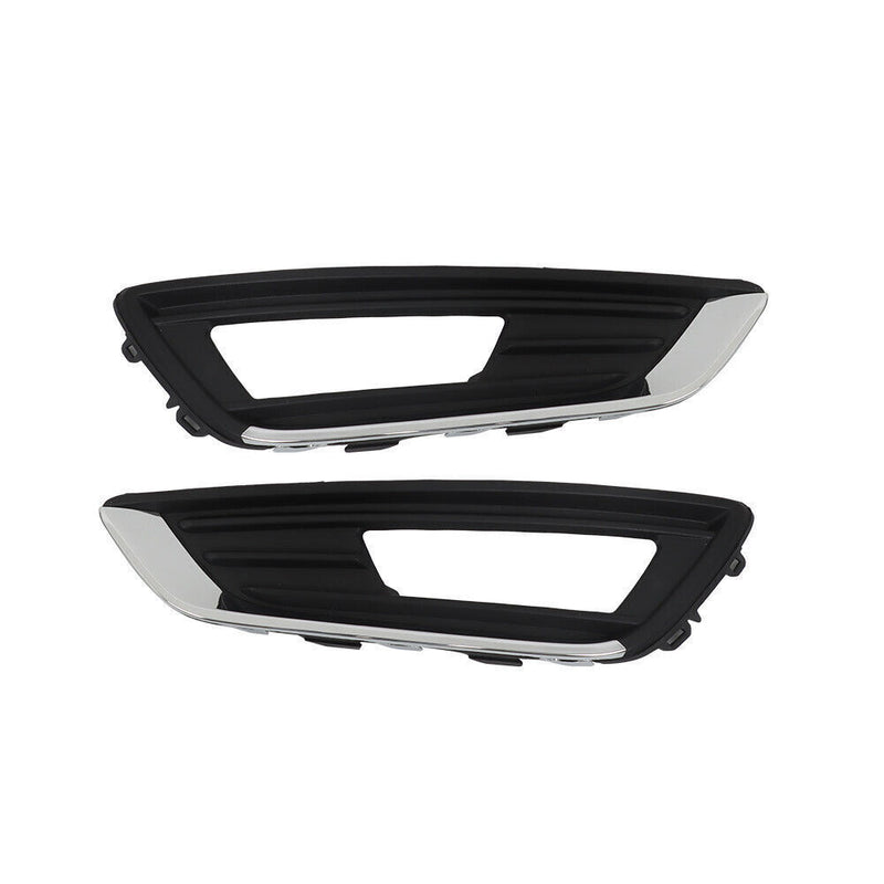 DURAFORCE Front Bumper Upper Grille With Fog Light Set For 2015 2016-2018 Ford Focus