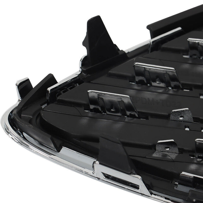 DURAFORCE Front Bumper Upper Grille With Fog Light Set For 2015 2016-2018 Ford Focus