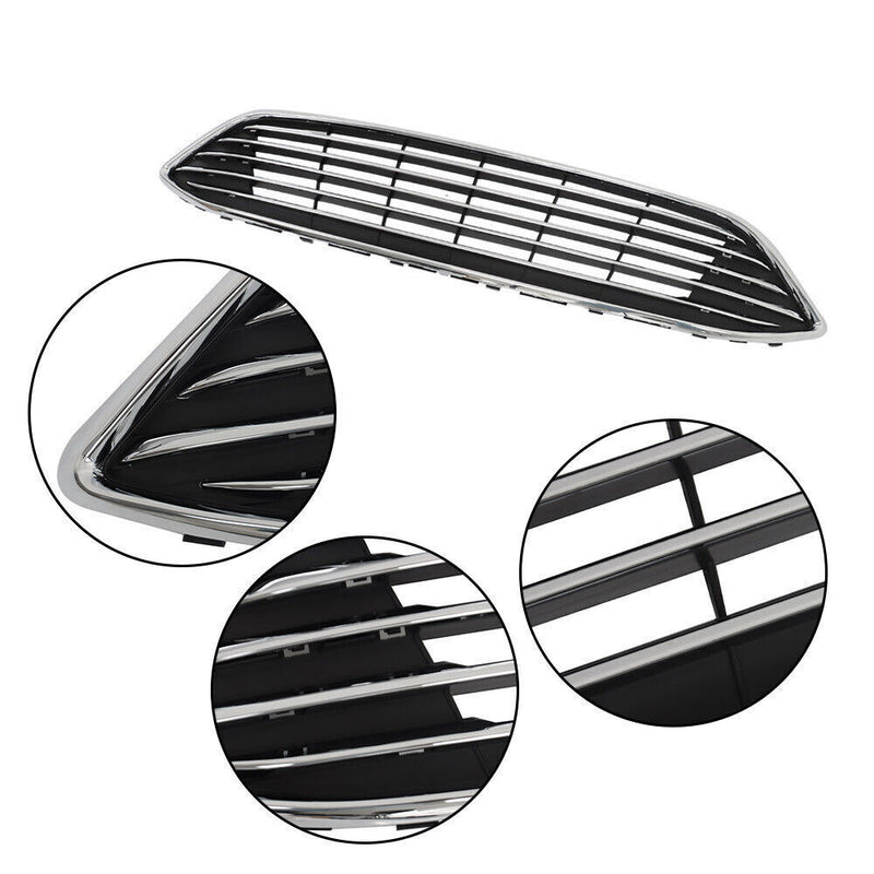 DURAFORCE Front Bumper Upper Grille With Fog Light Set For 2015 2016-2018 Ford Focus