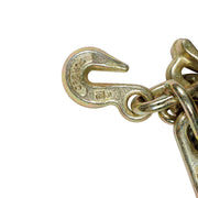 DURAFORCE 2× 5/16''x10' Transport Tow Chain J Hook Long Shank w/ Grab Hook G70