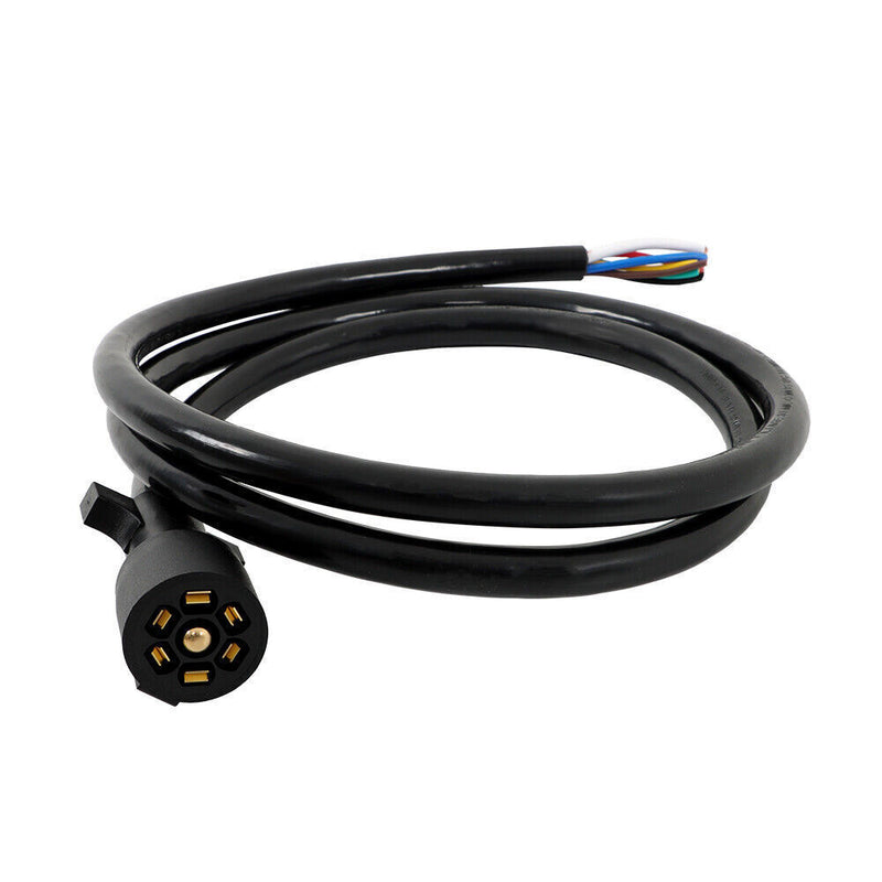 DURAFORCE 7-Pin Trailer Plug Cord Wire Cable 6 ft 7 Prong Trailer Light Wiring Connector