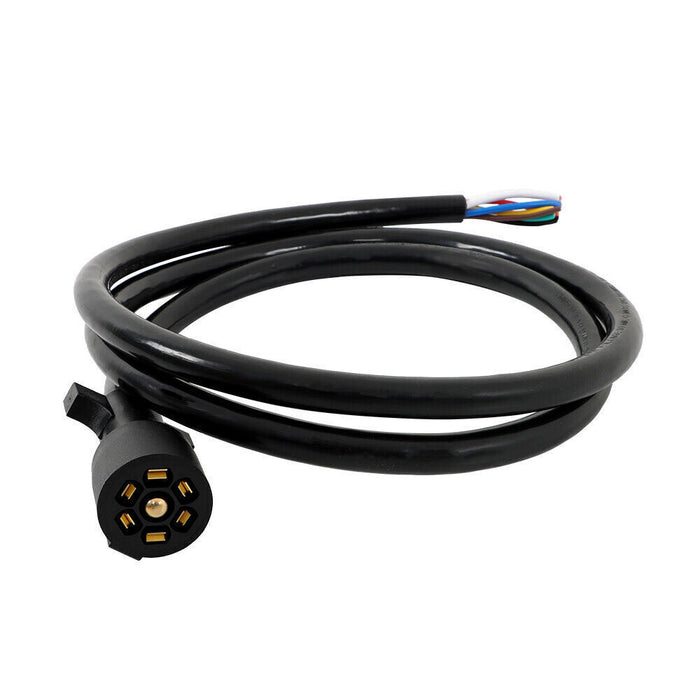 DURAFORCE 7-Pin Trailer Plug Cord Wire Cable 6 ft 7 Prong Trailer Light Wiring Connector