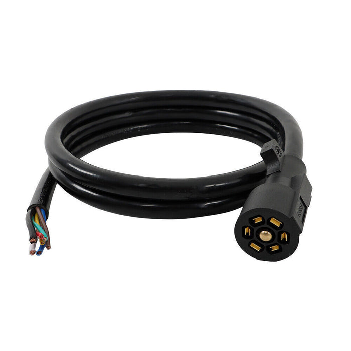 DURAFORCE 7-Pin Trailer Plug Cord Wire Cable 6 ft 7 Prong Trailer Light Wiring Connector