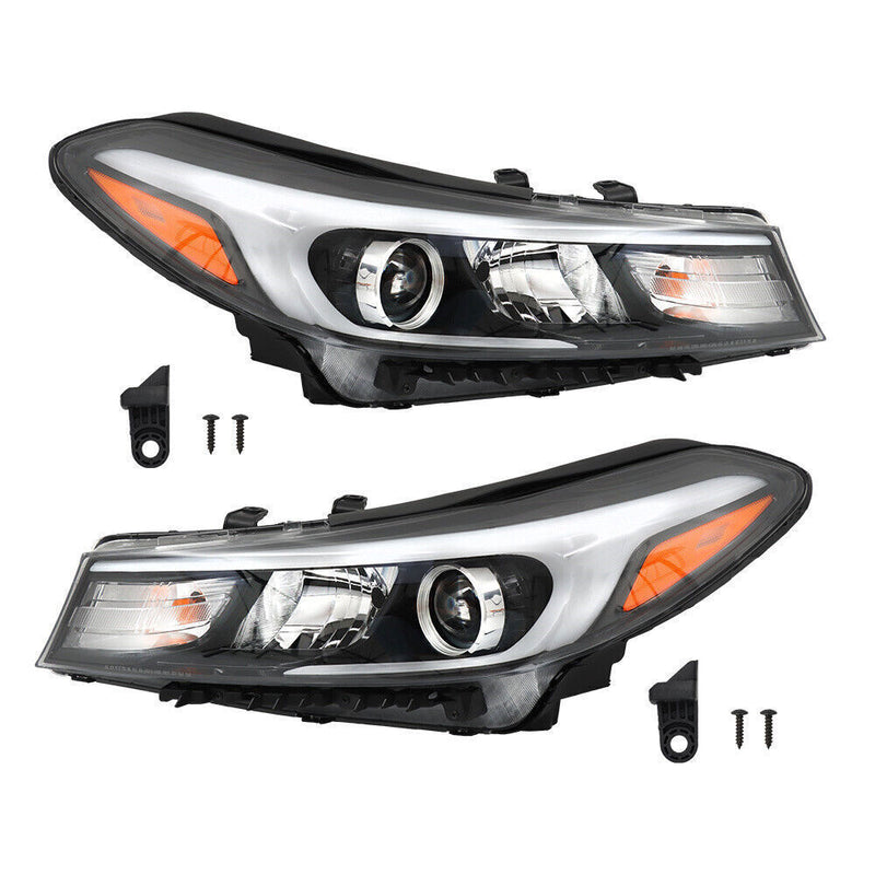 DURAFORCE Right+Left Headlight For 2017-2018 Kia Forte Forte5 Halogen W/o LED