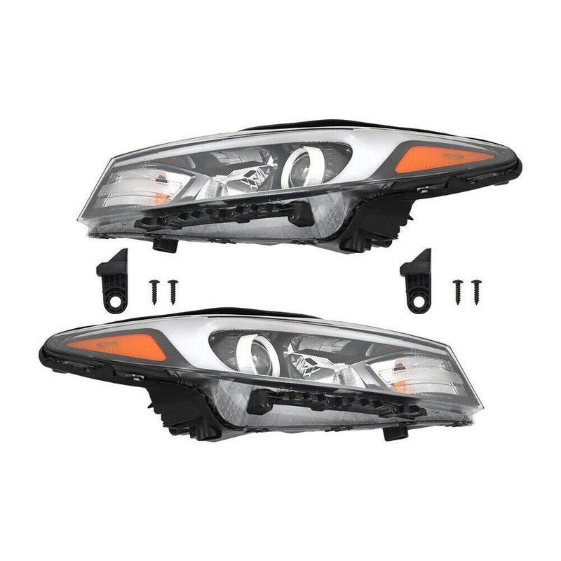 DURAFORCE Right+Left Headlight For 2017-2018 Kia Forte Forte5 Halogen W/o LED