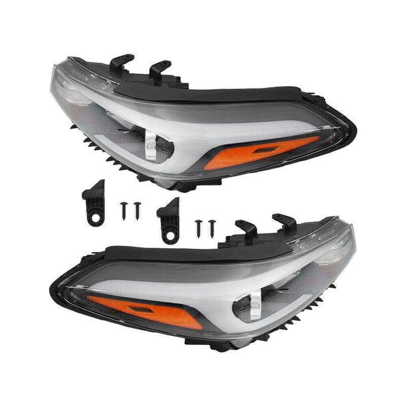 DURAFORCE Right+Left Headlight For 2017-2018 Kia Forte Forte5 Halogen W/o LED